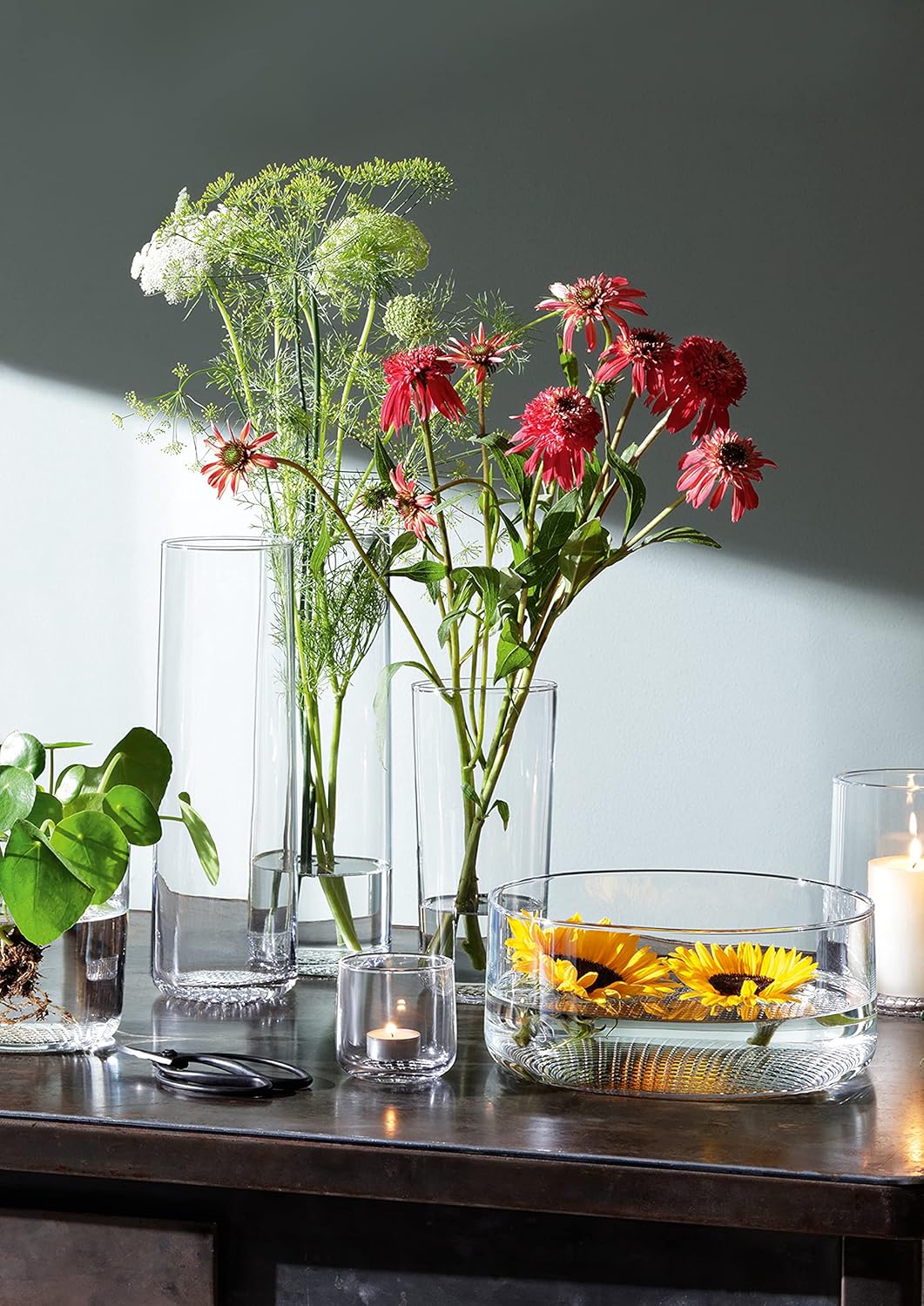 Market Glass Vase - Clear, H16cm