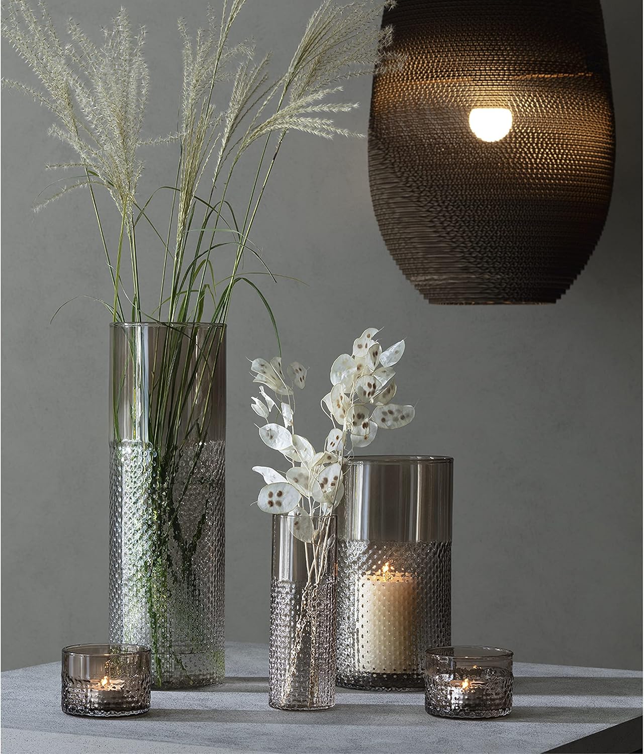 Wicker Tealight Holder taupe