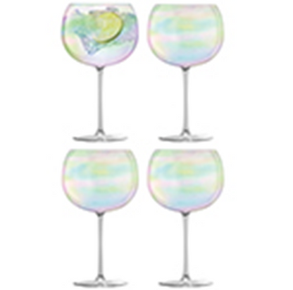 Bubble Balloon Glass 680ml Pearl x 4