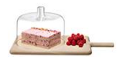 Dine Cheese Dome & Oak Board H18.5cm L 50cm W 27.5cm