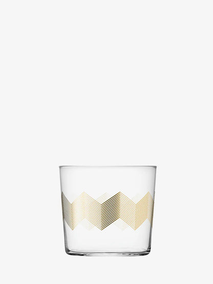 Chevron Tumbler 310ml Gold Assorted x 4