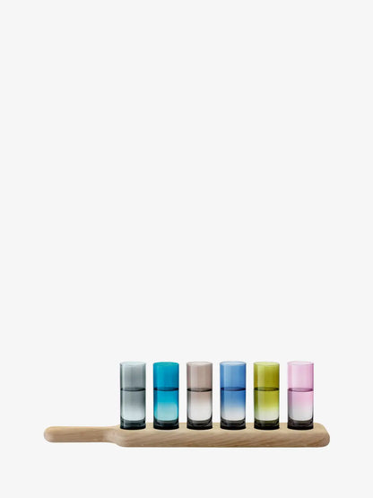Paddle Vodka Set & Oak Paddle L40cm Assorted Colours