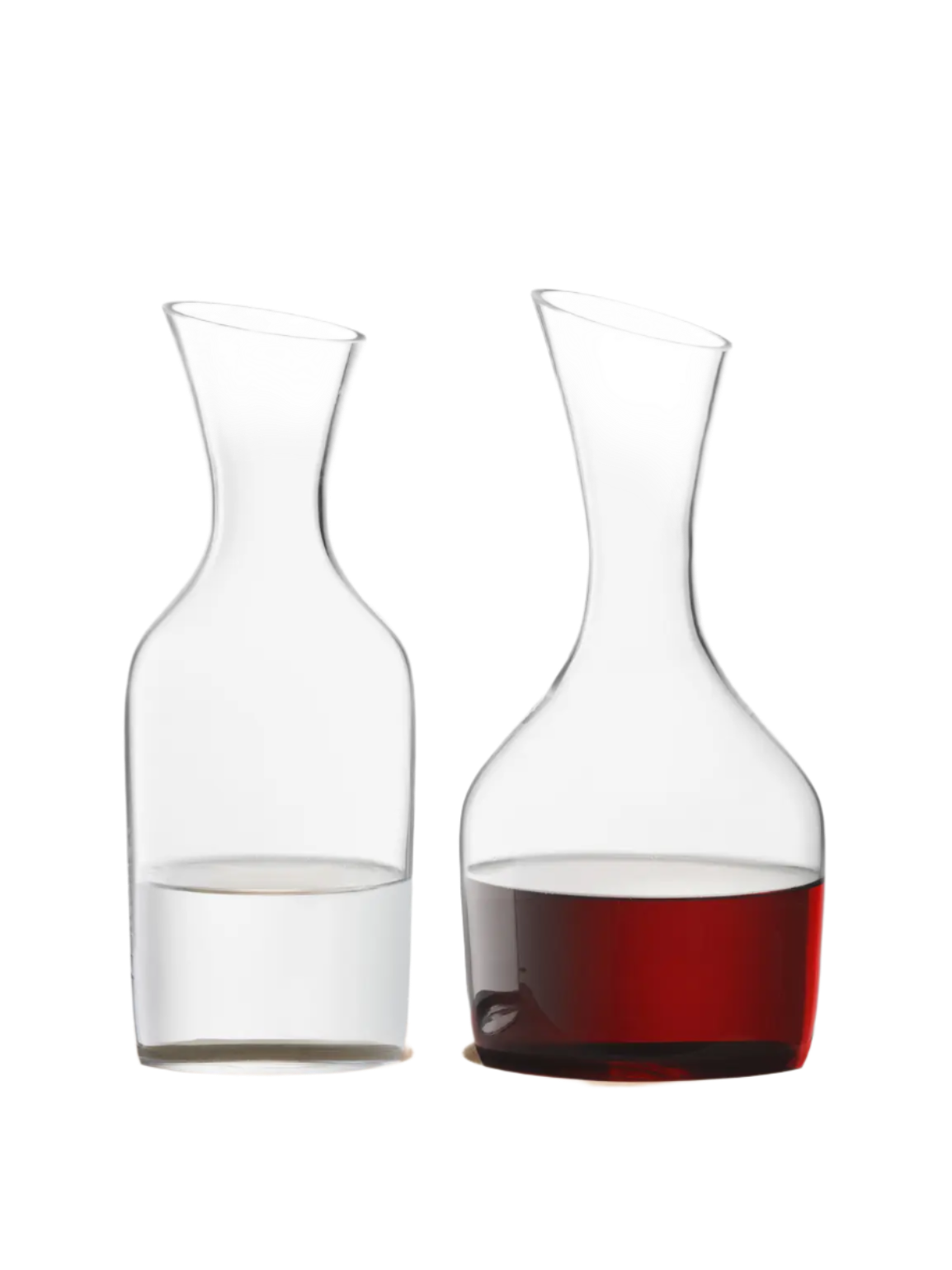 Wine Water & Wine Carafe Set & Oak Base 1.2L/1.4L Clear