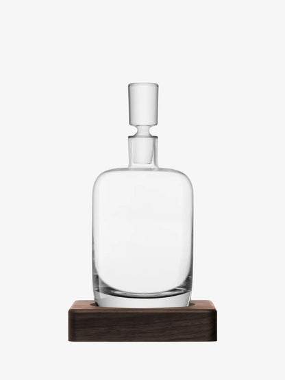 Whisky Renfrew Decanter 1.1l Clear and Walnut Base