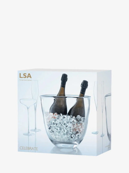 Celebrate Dual Champagne Bucket H27cm Clear