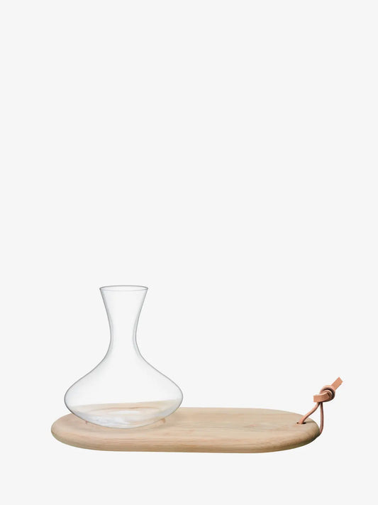 Wine Carafe 1.4l & Oak Cheese Board set