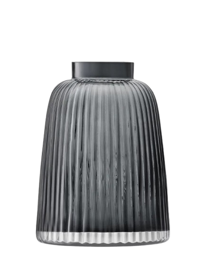 Pleat Vase H26cm Grey