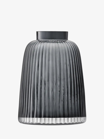 Pleat Vase H26cm Grey