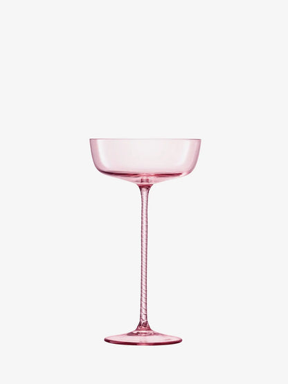 Champagne Theatre Champagne Saucer 190ml Braid/Dawn Pink x 2
