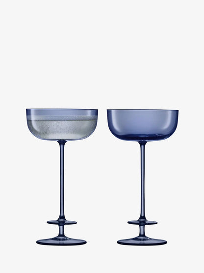 Champagne Theatre Champagne Saucer 210ml Tier/Midnight Blue x 2