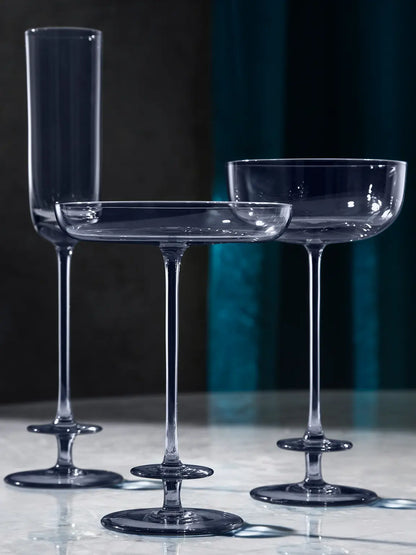 Champagne Theatre Champagne Saucer 210ml Tier/Midnight Blue x 2