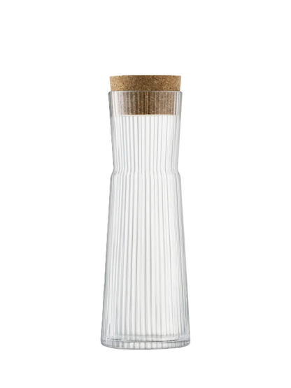 Gio Line Carafe & Cork Stopper 1.35L Clear