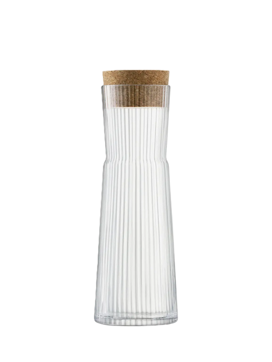 Gio Line Carafe & Cork Stopper 1.35L Clear