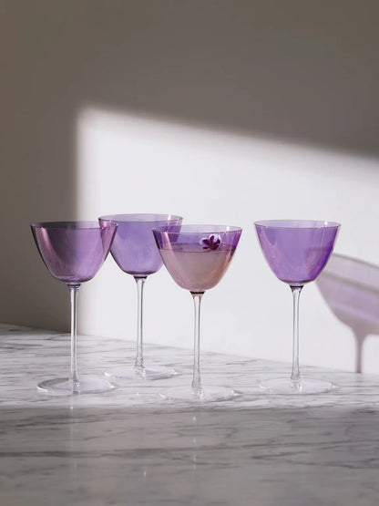 Aurora Martini Glass 195ml Polar Violet x 4
