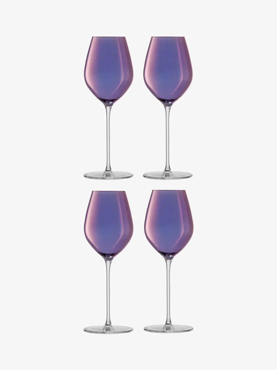 Aurora Champagne Tulip Glass 285ml Polar Violet x 4