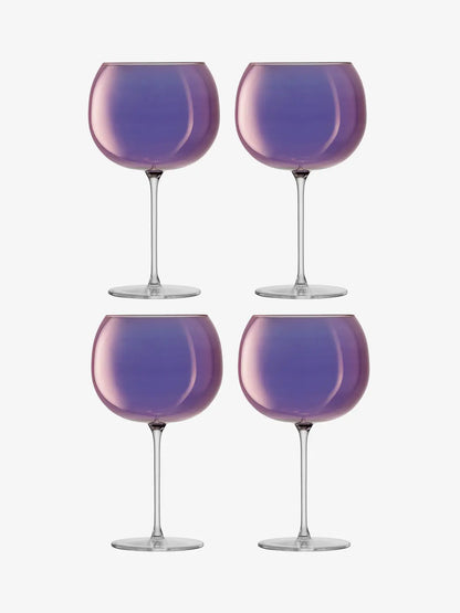 Aurora Balloon Glass 680ml Polar Violet x 4