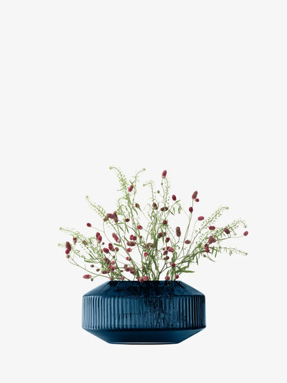 Rotunda Wide Vase H14cm Sapphire