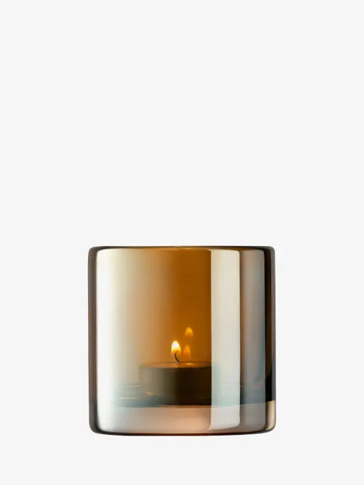 Light Colour Tealight Holder Amber