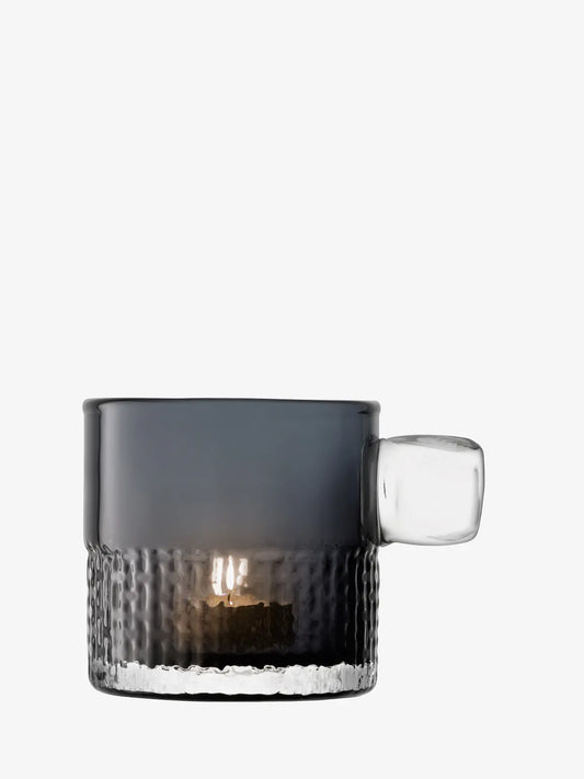Handle Tealight Holder H9cm Slate
