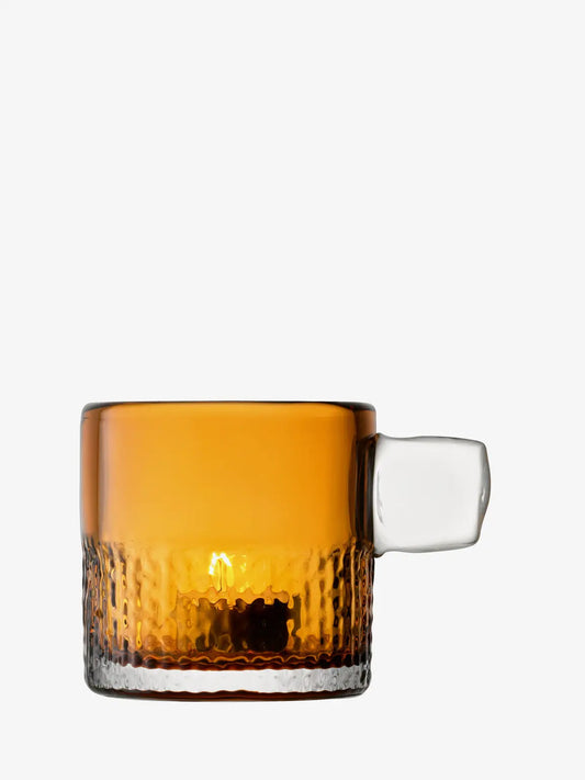 Handle Tealight Holder H9cm Amber