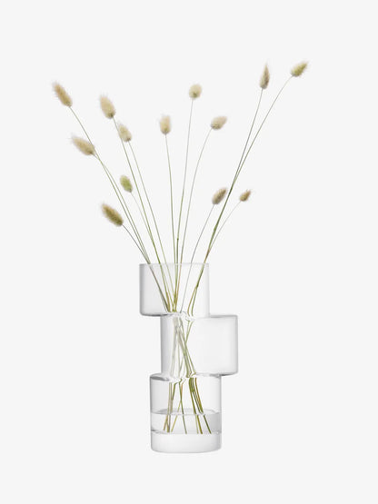 Tier Vase H26cm Clear
