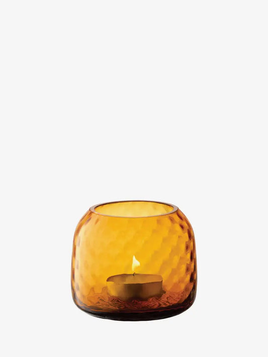 Dapple Tealight Holder/vase Amber