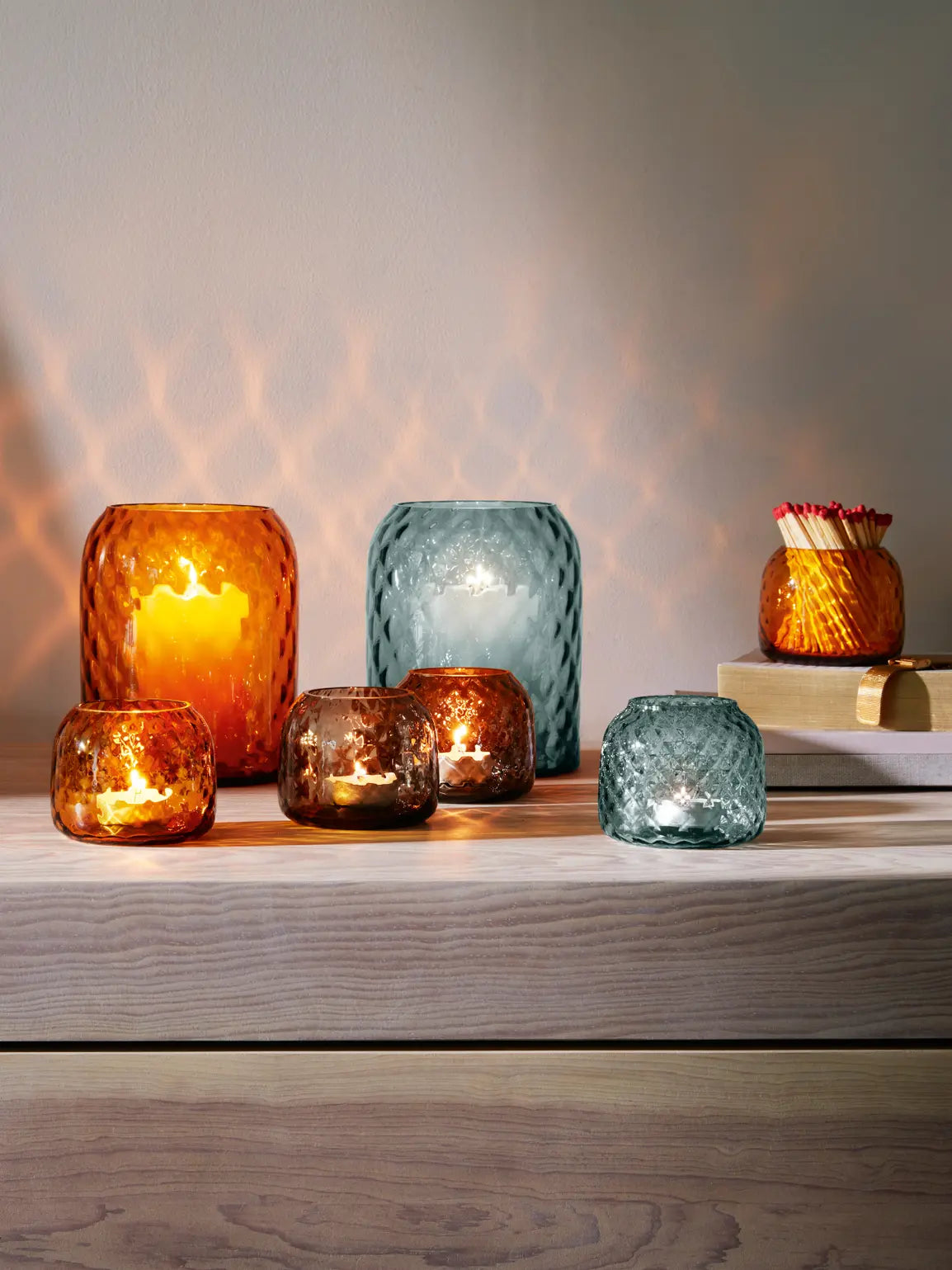 Dapple Tealight Holder - Sun Amber