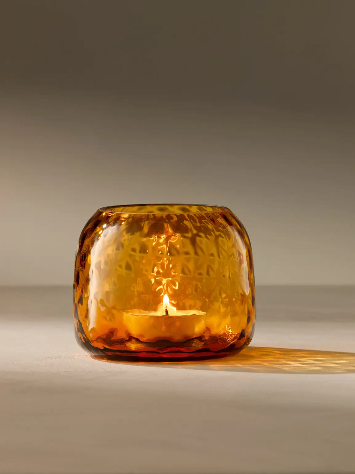 Dapple Tealight Holder - Sun Amber