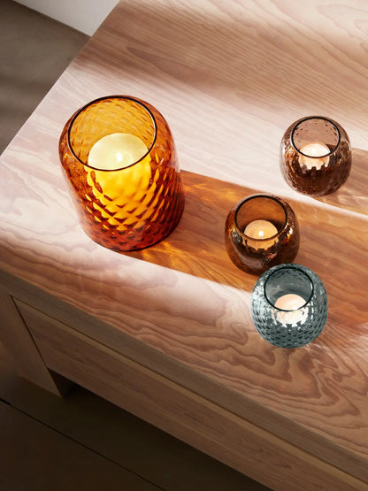 Dapple Tealight Holder - Earth Brown