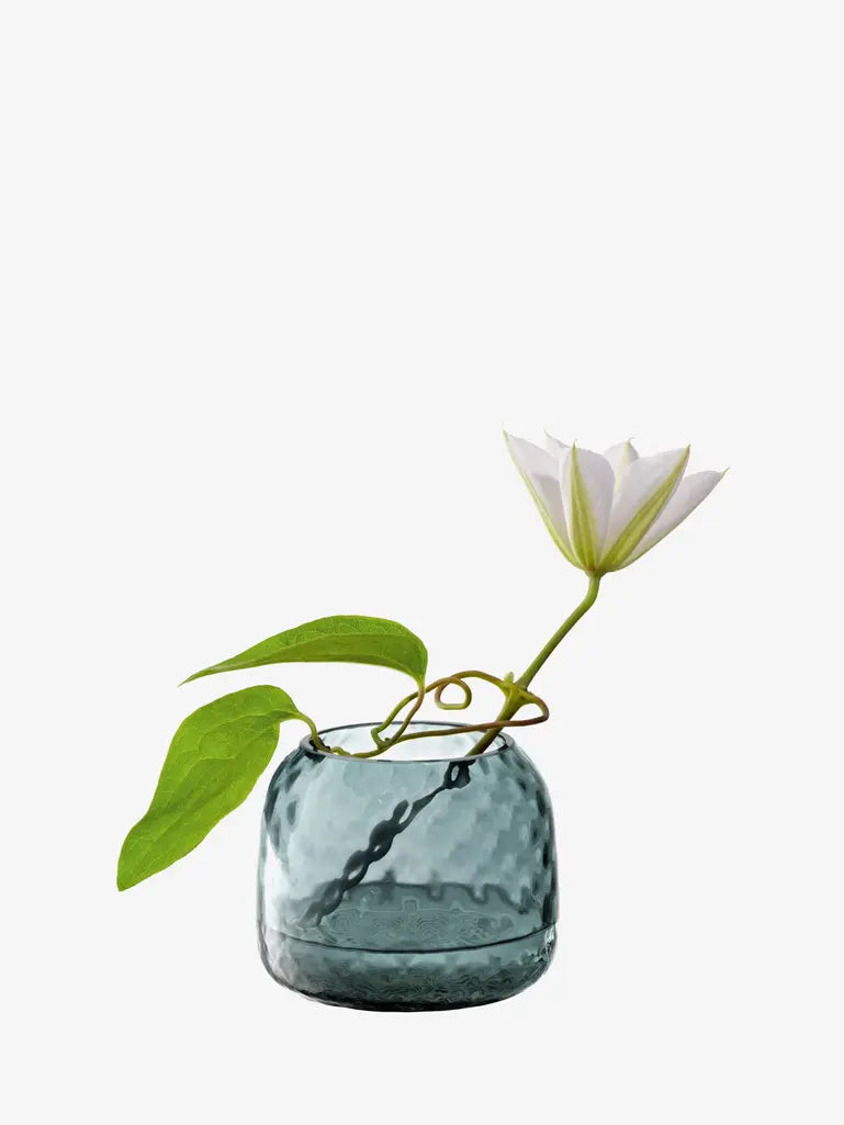 Dapple Tealight Holder/vase Blue