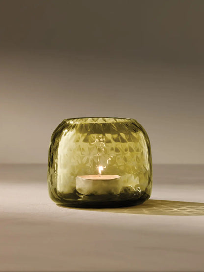 Dapple Tealight Holder - Woodland Green