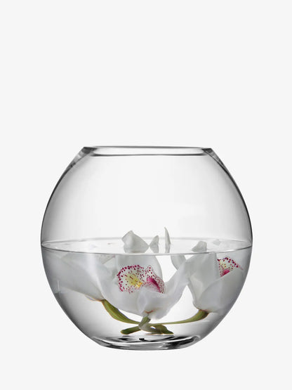 Flower Round Bouquet Vase H22cm Clear