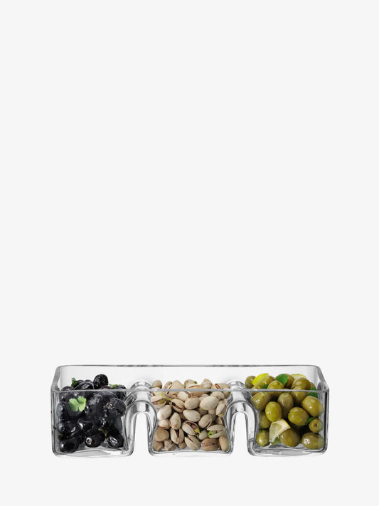 Serve Trio Dish L30cm Clear