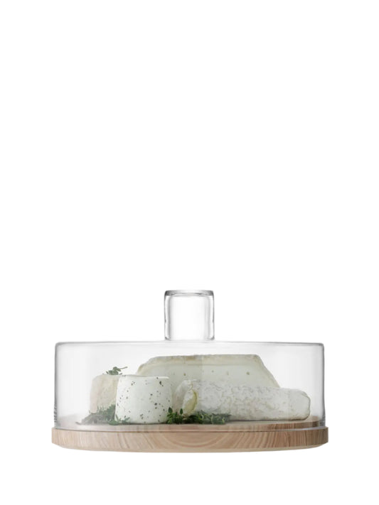 Lotta Cheese/Pastries Dome & Ash Base 32cm Clear