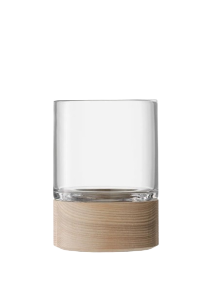 Lotta Vase/Lantern Clear & Ash Base H18cm