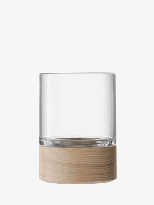 Lotta Vase/Lantern Clear & Ash Base H18cm