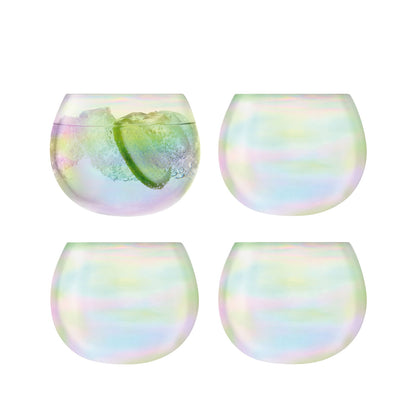 Bubble Rocking Tumbler 350ml Pearl x 4