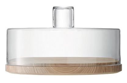 Lotta Cheese/Pastries Dome & Ash Base 32cm Clear