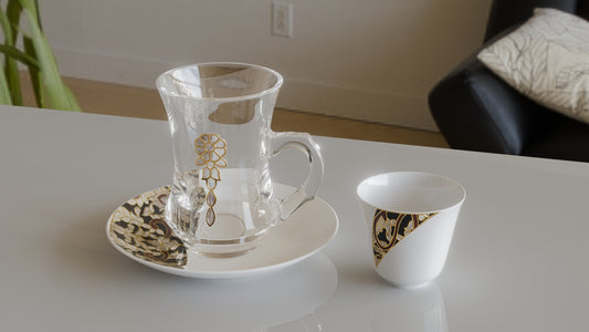 18-Piece Tea & Coffee Set with Gold Trim