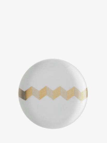 Chevron Teaplate 16cm Gold Assorted x 4