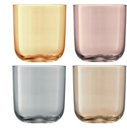 Polka Tumbler 420ml Mettalics Assorted x 4