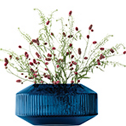 Rotunda Wide Vase H14cm Sapphire