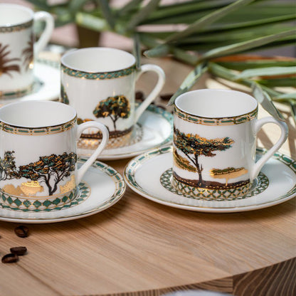 Gawa Cups - Set of 6 cups and 6 saucers