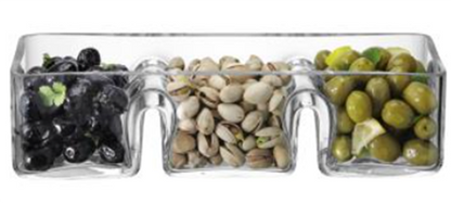 Serve Trio Dish L30cm Clear