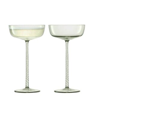 Champagne Theatre Champagne Saucer 190ml Braid/Smoke Grey x 2