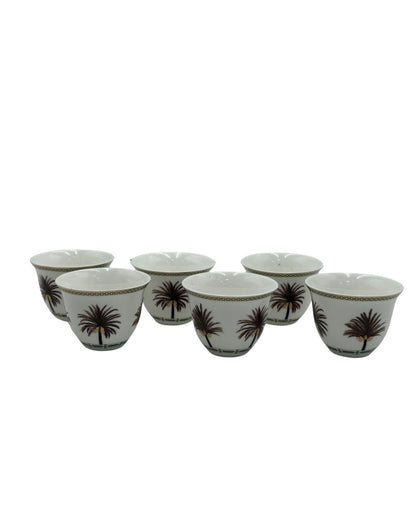 Gahwa Cup set of 6 Pcs Date Palm Design