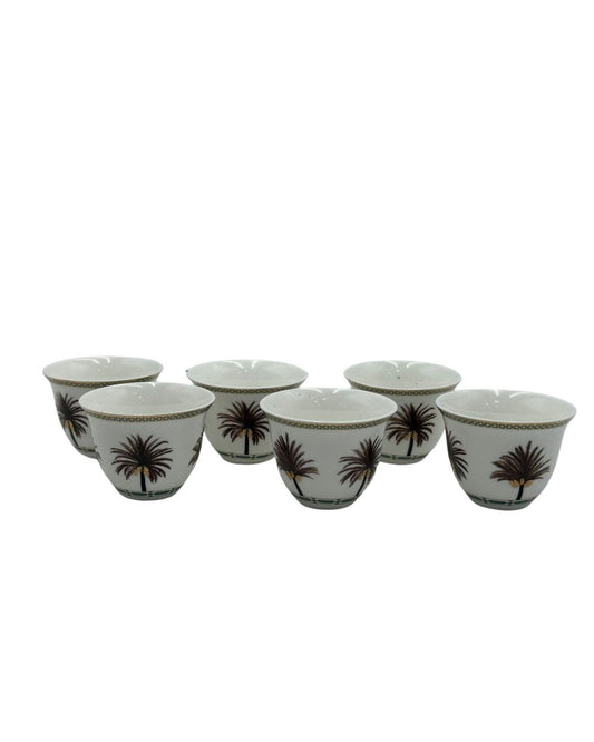 Gahwa Cup set of 6 Pcs Date Palm Design