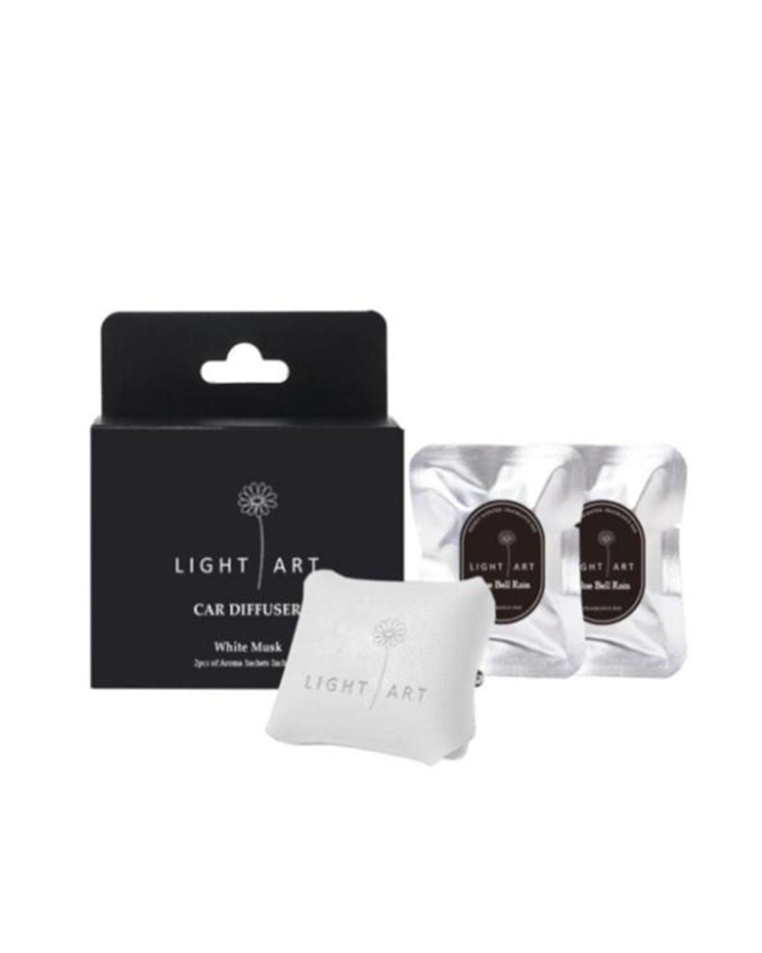 White Musk Car Diffuser Pu Leather with 2 refills