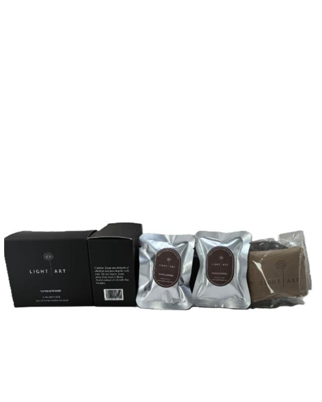 Sandalwood Car Diffuser Pu Leather with 2 refills