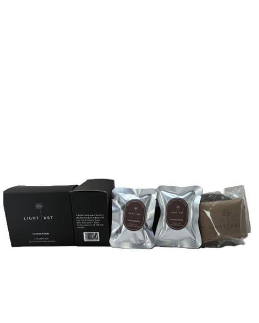 Sandalwood Car Diffuser Pu Leather with 2 refills